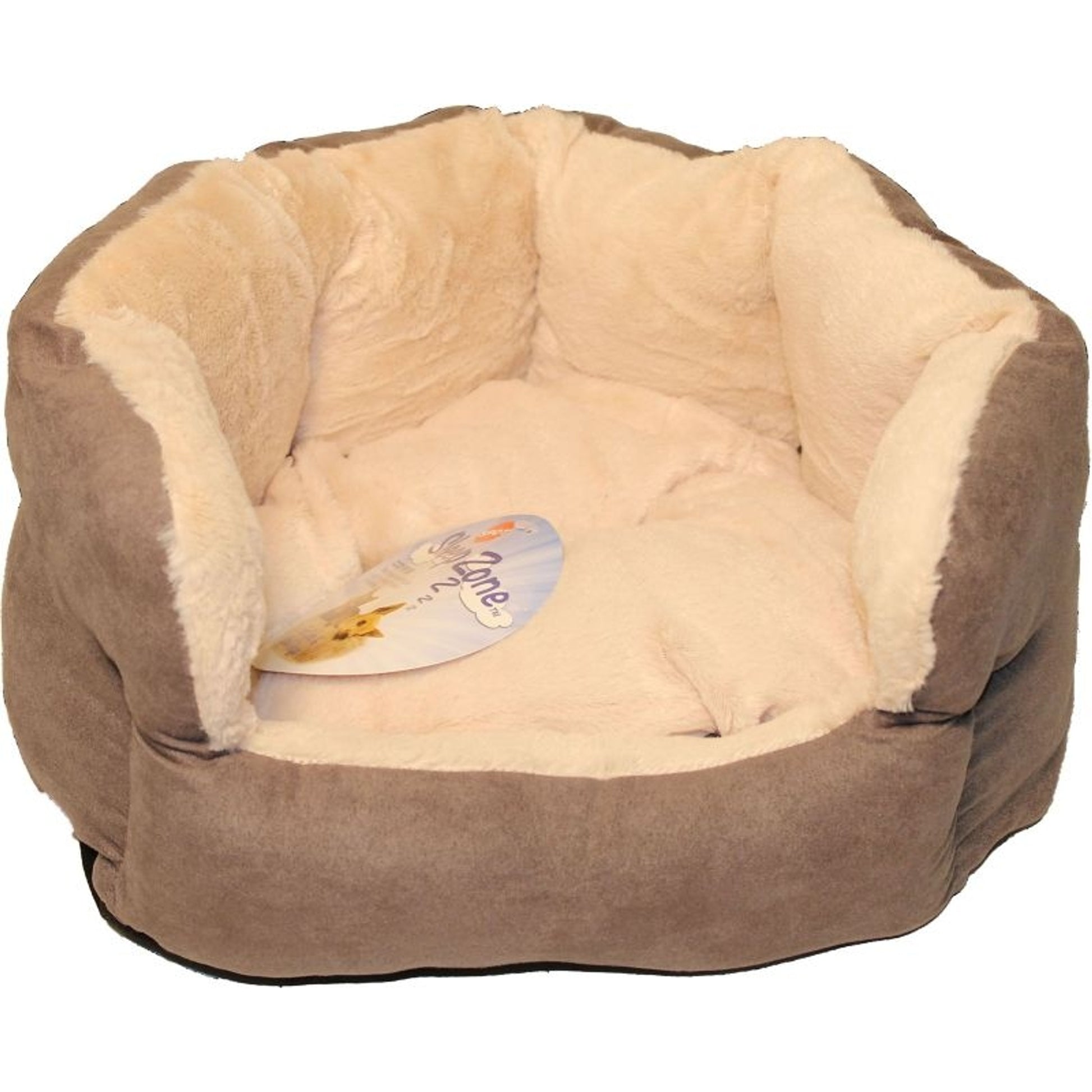 Sleep Zone Reversible Cushion Bed 18 In Chocolate