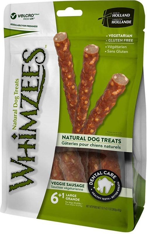 Whimzees Veggie Sausage 7Pk/LG Brown