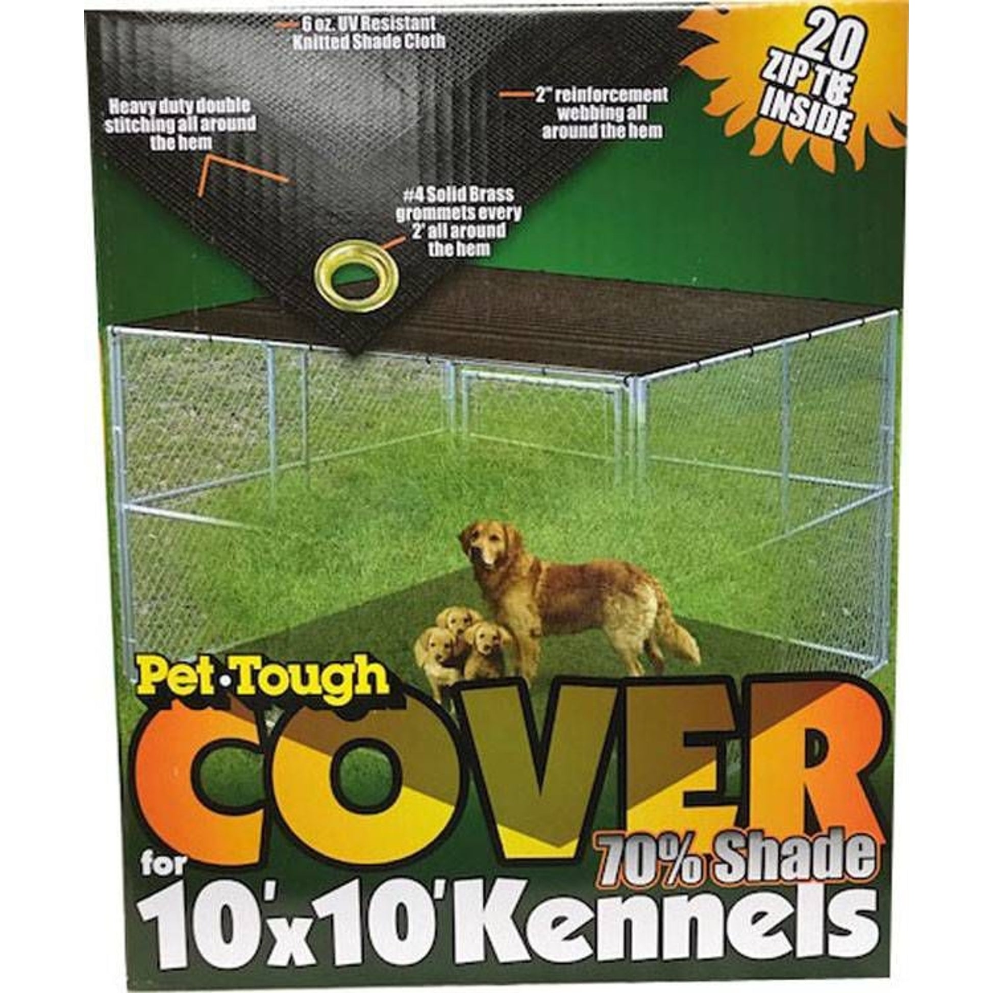 Pet Tough Kennel Cover 10x10 Grn