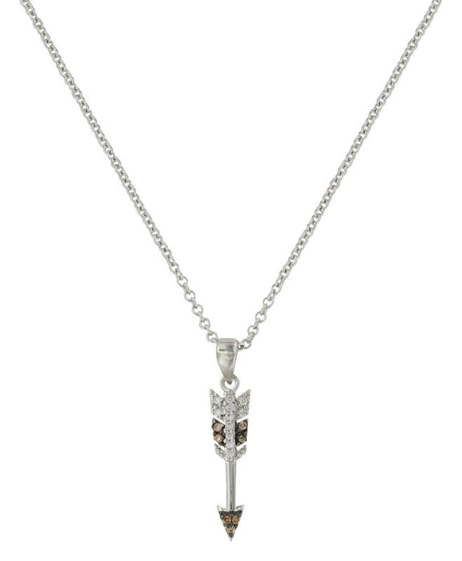 Montana Silversmiths Mini Arrow NecklaceBk/Wh