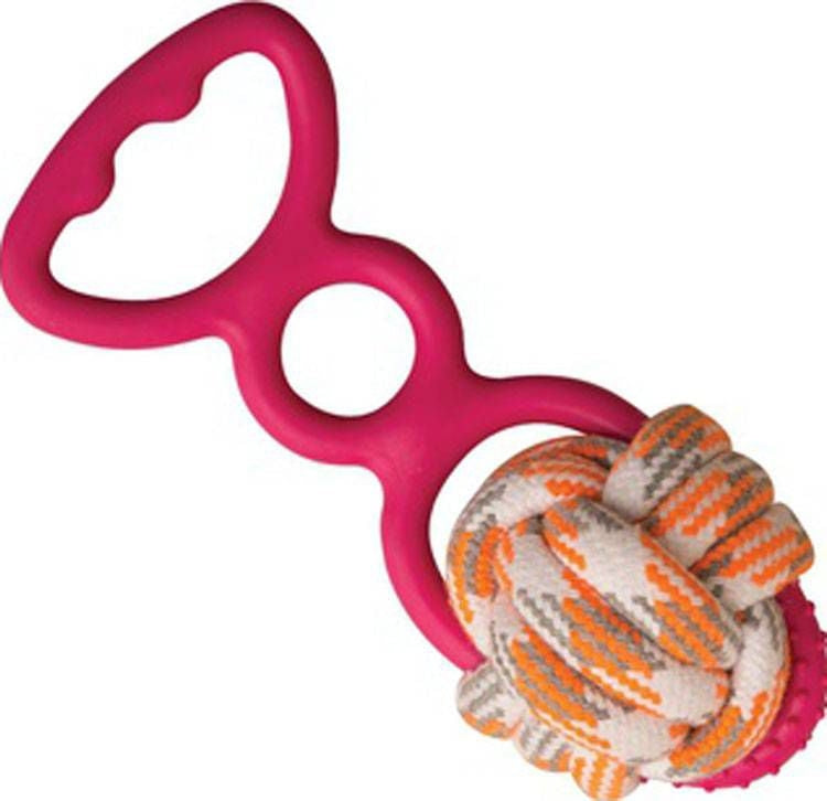 Snugz Grab N Wag Rope Tug 8in Blu/Pink
