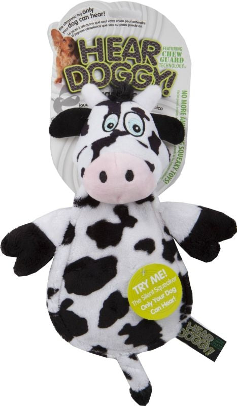 Hear Doggy Flattie Cow Small Black/White