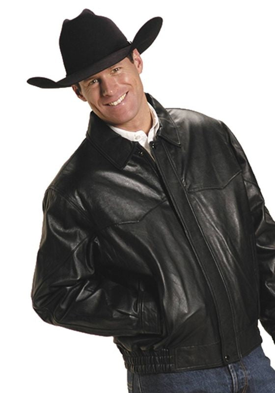 Roper Mens Western Bomber Jacket LG Black