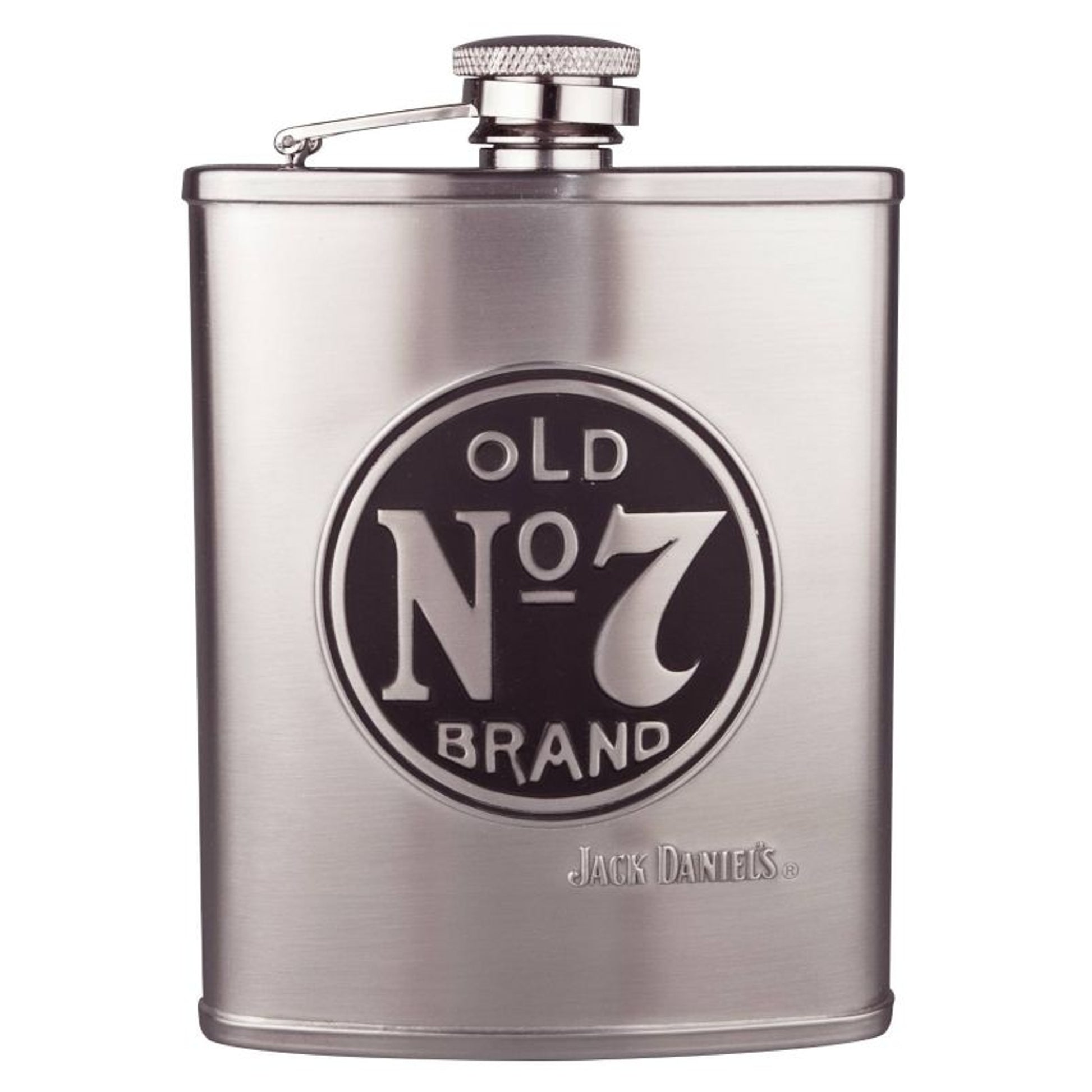 Jack Daniels Logo Stainless Steel Flask 6 Oz Stain