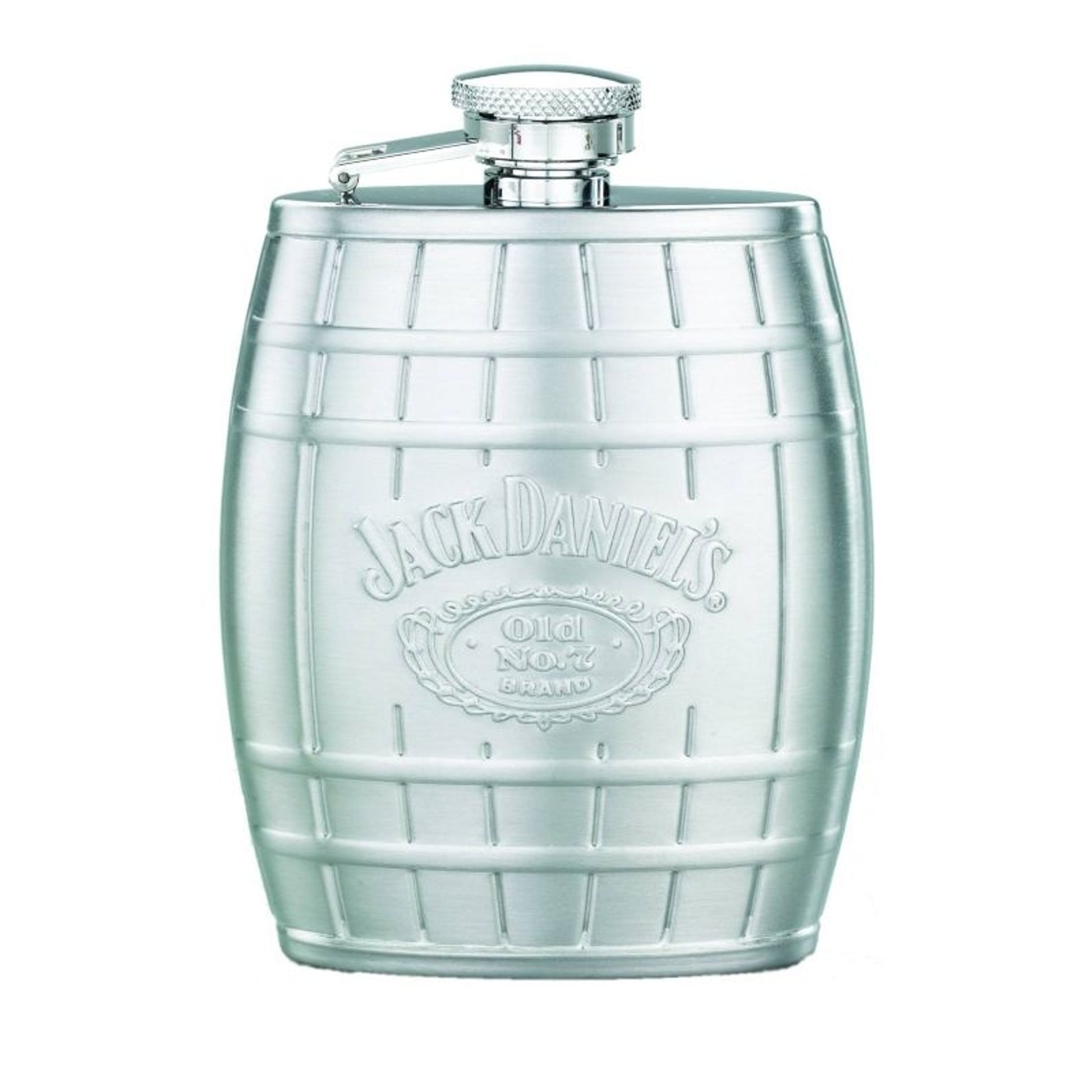 Jack Daniel's Logo Barrel Flask 5 H Stainless Stee