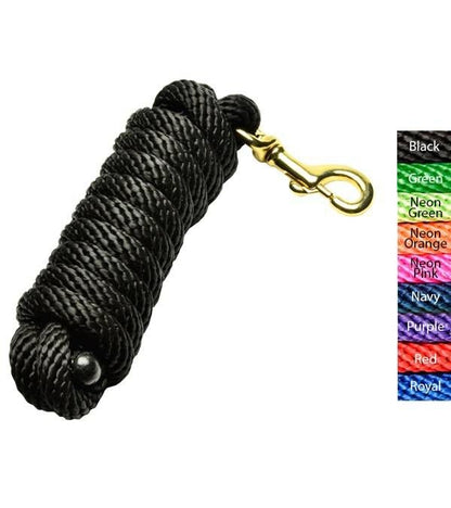 Jacks Poly Lead Rope 5/8" X 10' Black