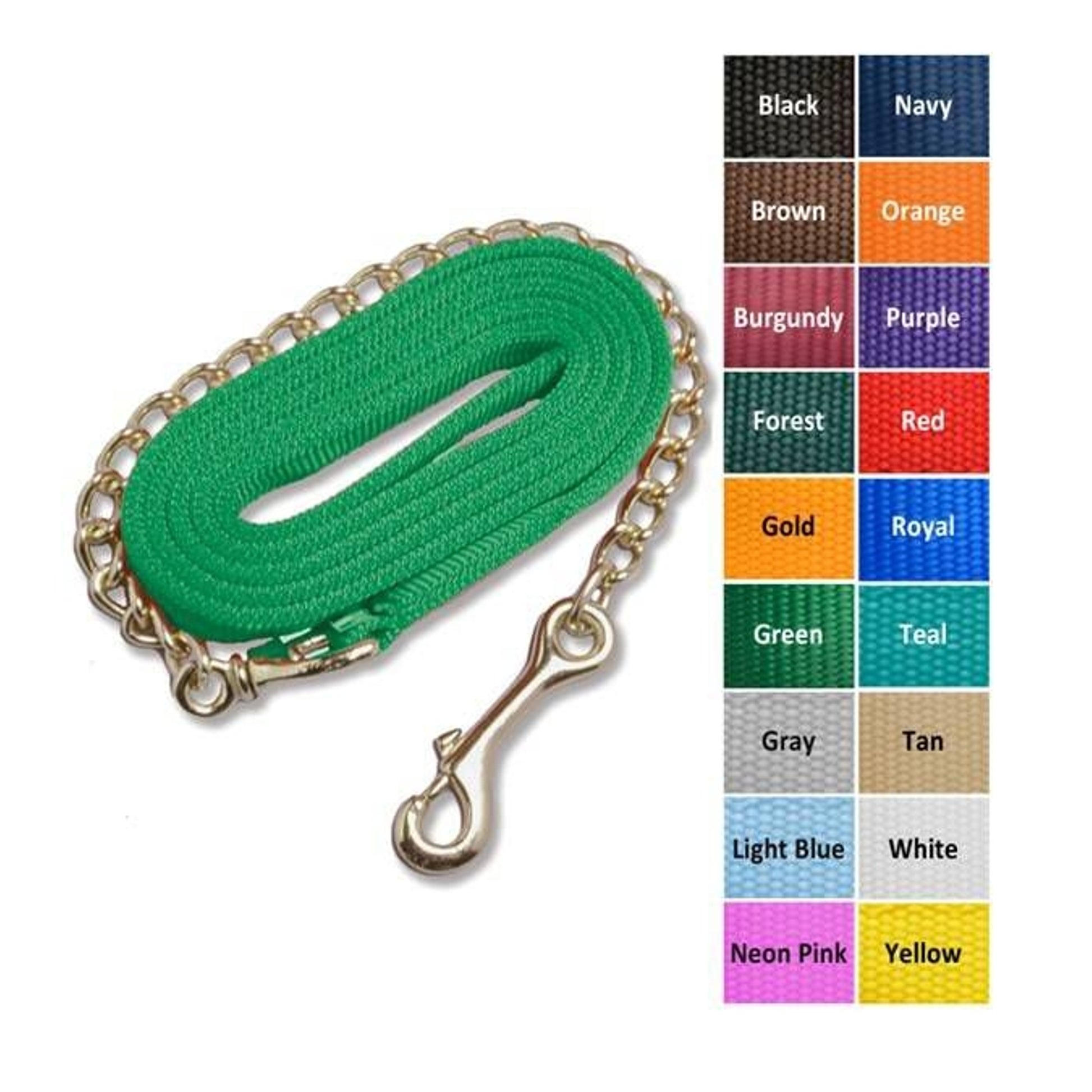 Jacks Lead Shank with 36" Solid Brass Chain