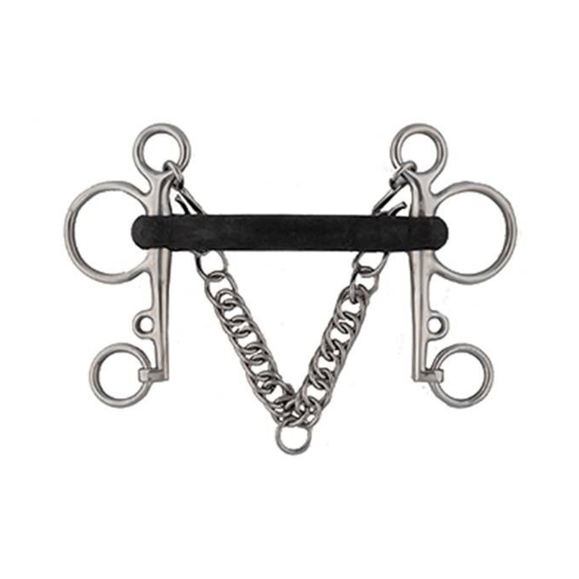 Jacks Soft Rubber Pelham Bit 4-1/2" Stainless Stee