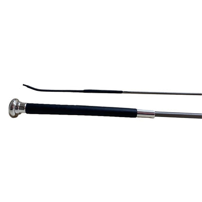 Jacks Dressage Whip with Chrome Cap 36" Black