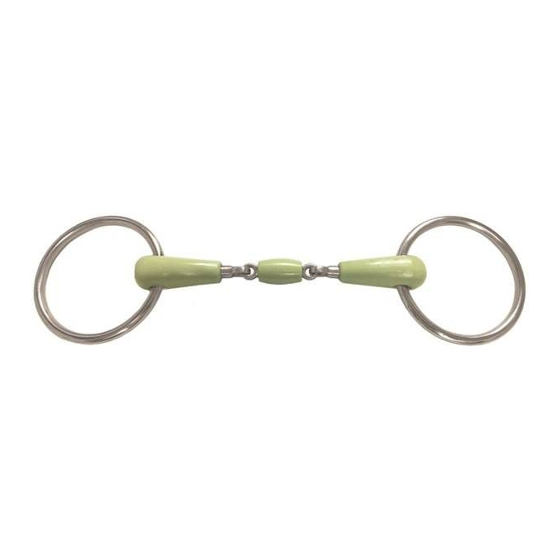 Jacks Apple Mouth Double Jointed Ring Snaffle Bit