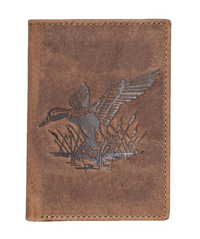 Mossy Oak Duck Embossed Trifold Wallet Brown/Camou