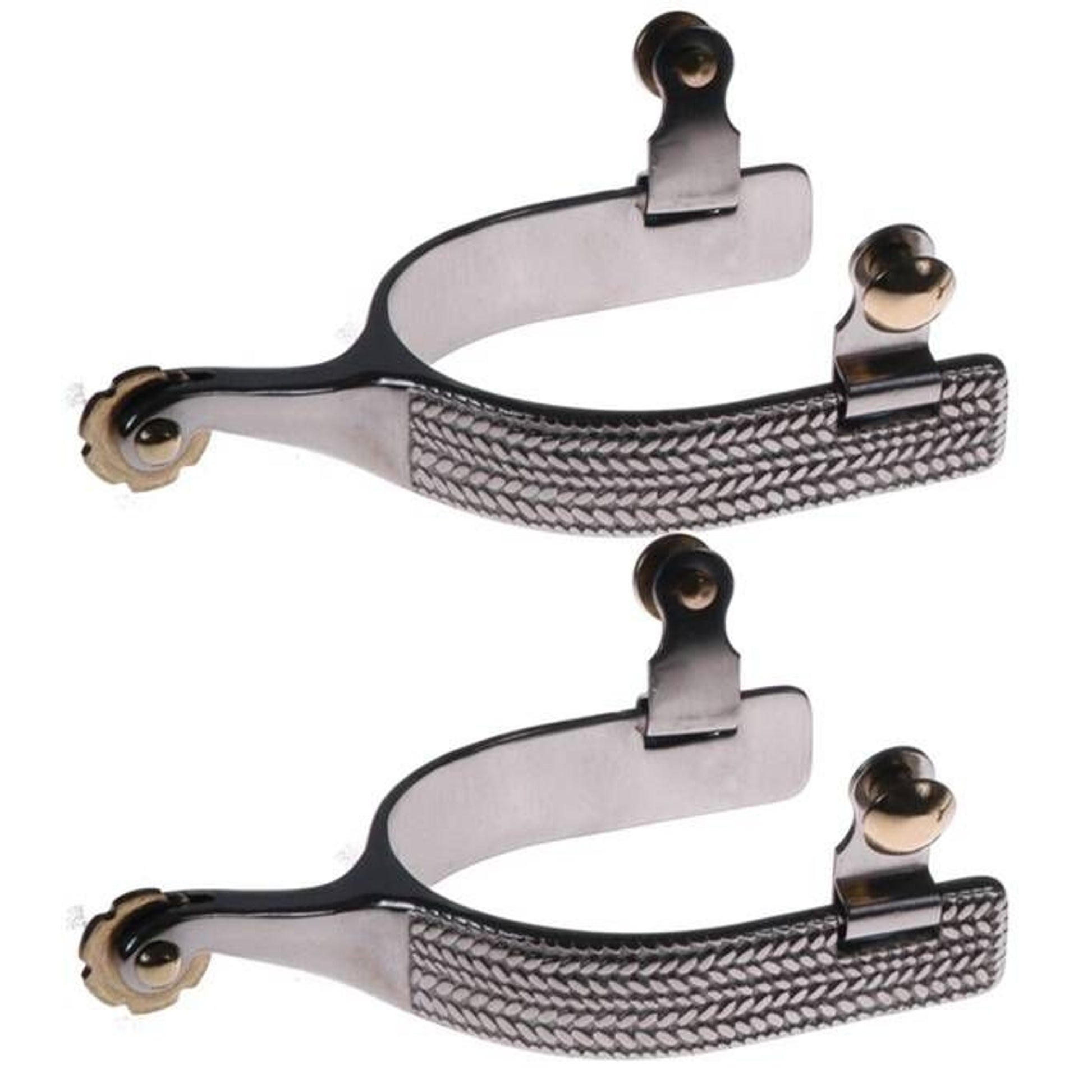 Jacks Basket Weave Spurs with Embossed Braided Pat