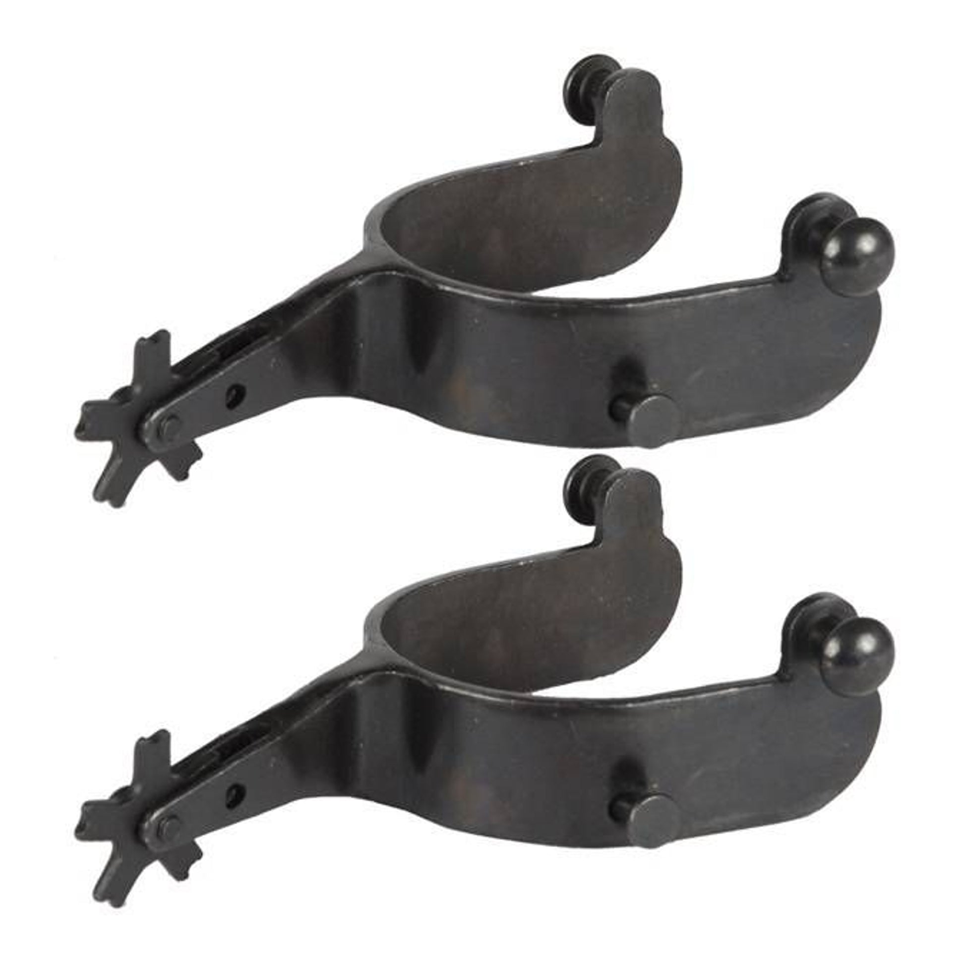 Jacks Bull Spurs Sold in Pairs Black Steel