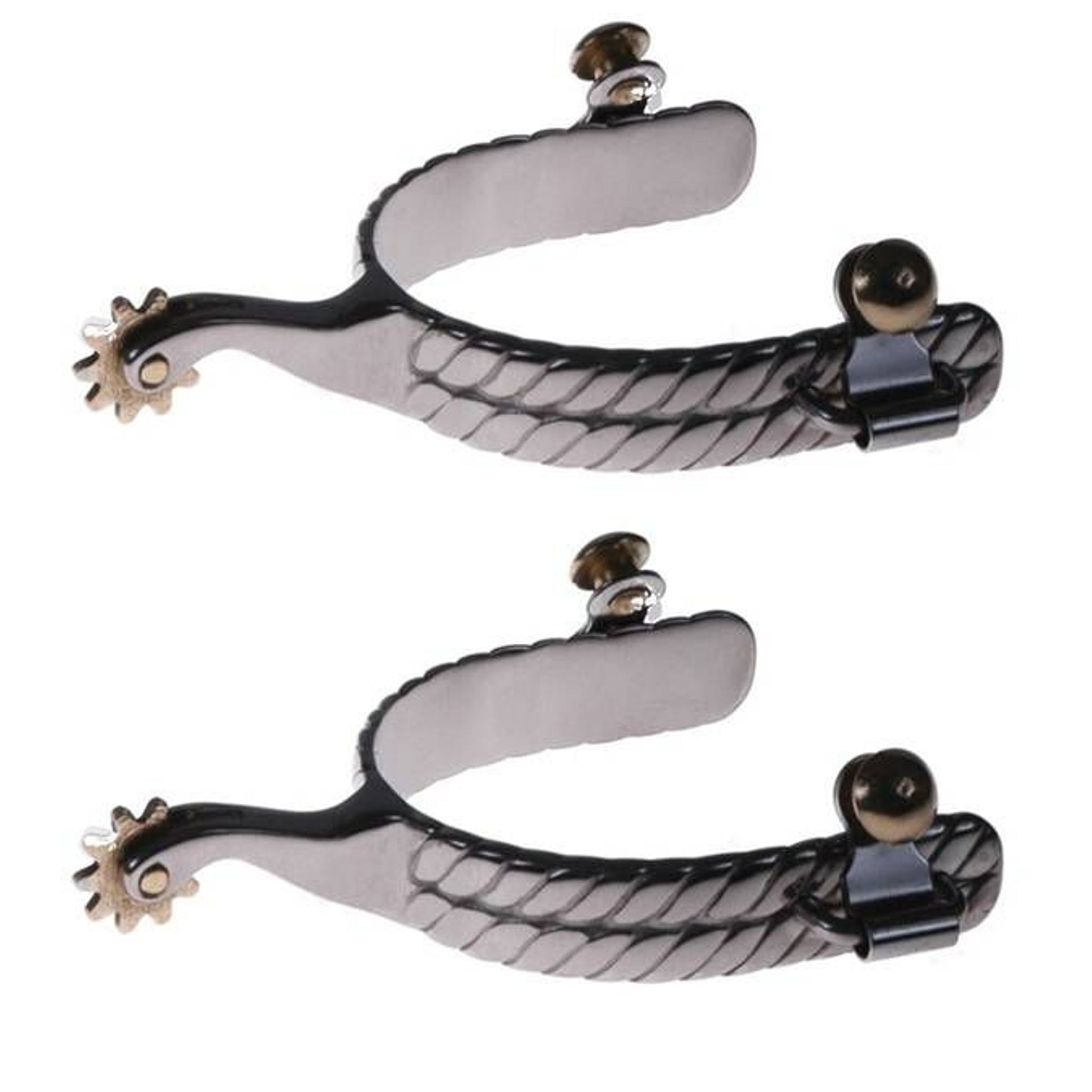 Jacks Spurs with Braided Band Sold in Pairs Stainl