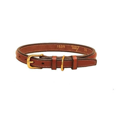 Tory Lthr Narrow Square Raised Dog Collar 22In Blk