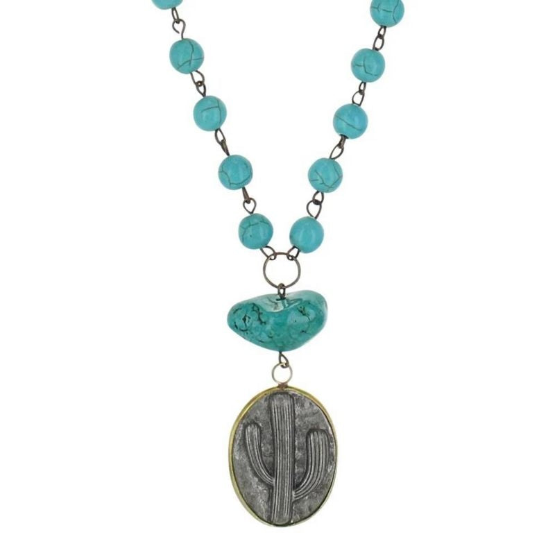 Montana Silversmiths Ladies Antiqued Cactus Disc N