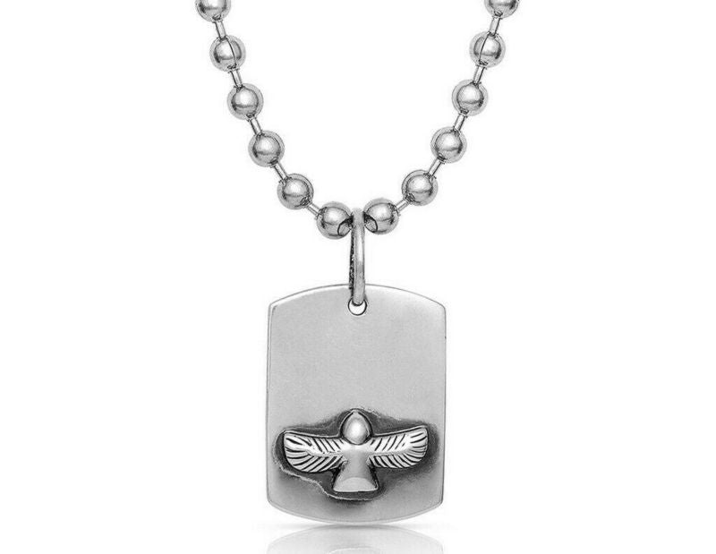 Montana Silversmiths Flying Free Dog Tag Necklace