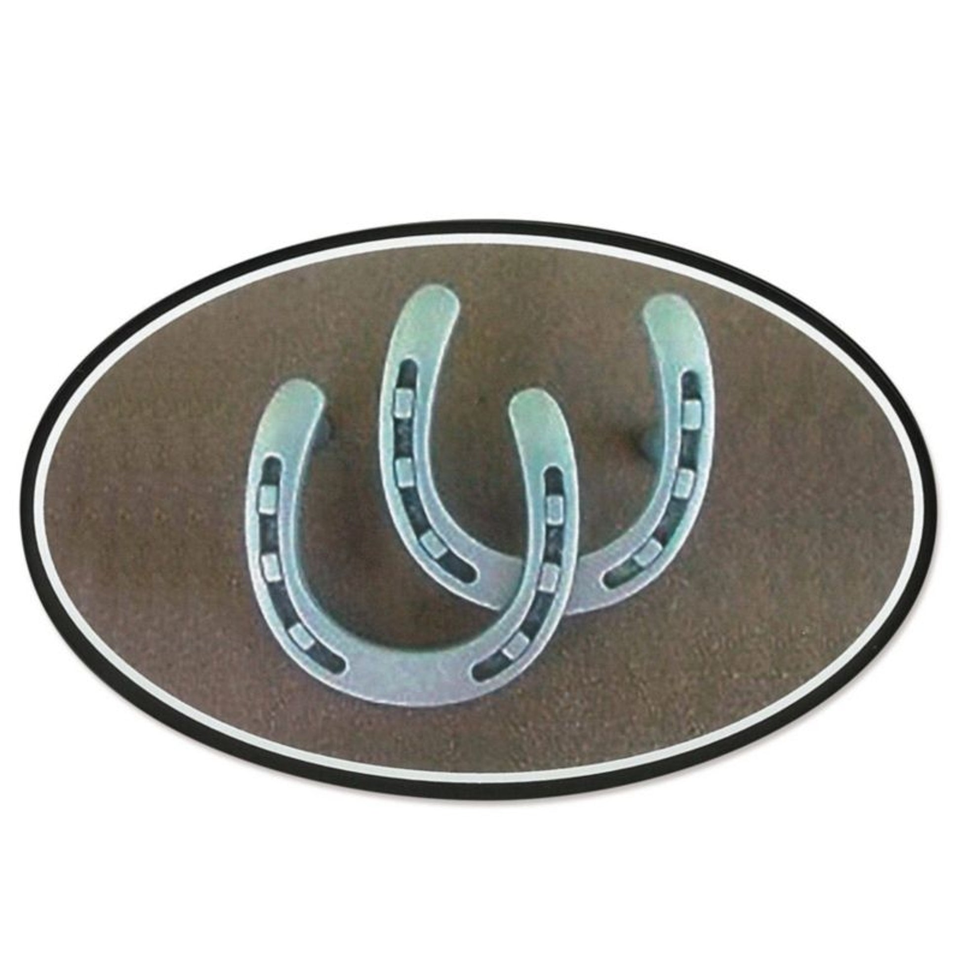 Euro-Double Horseshoe Vinyl Sticker