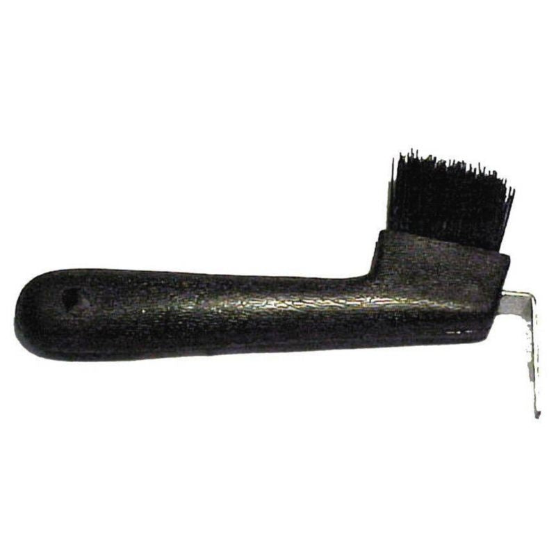 Hoof Pick with Brush 7" Black