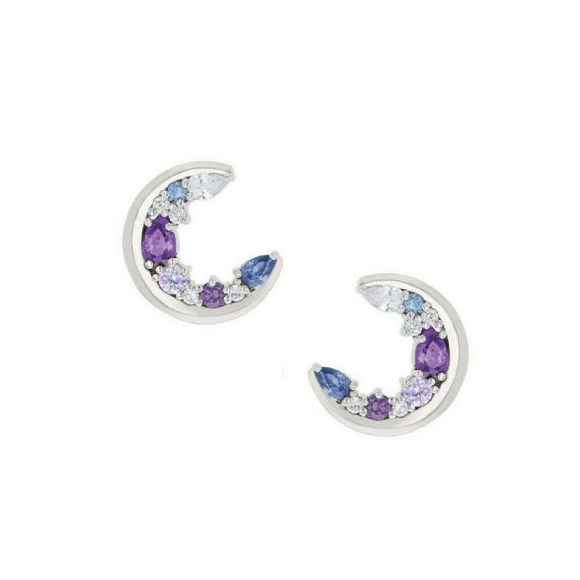 Montana Silversmiths Purple Haze Cluster Moon Earr