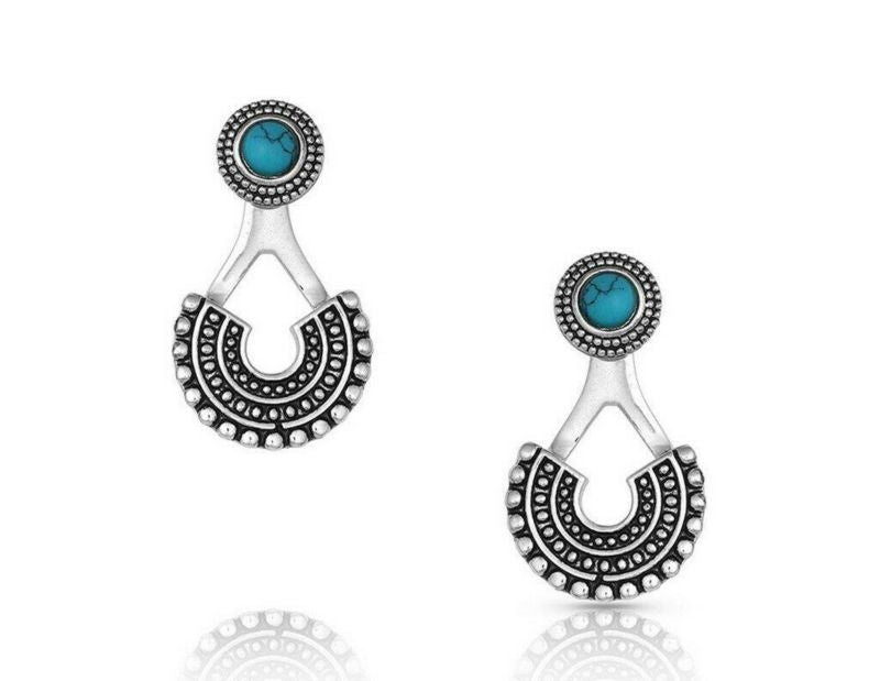 Montana Silversmiths Front-Back Turquoise StoneEar