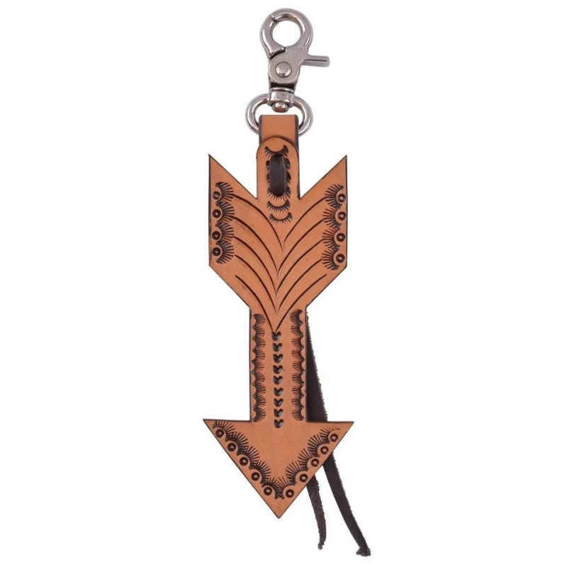 Circle Y Arrow Tooled Saddle Charm