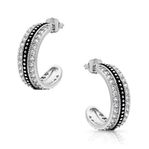 Montana Silversmiths Halo Beauty Hoop Earrings Sil