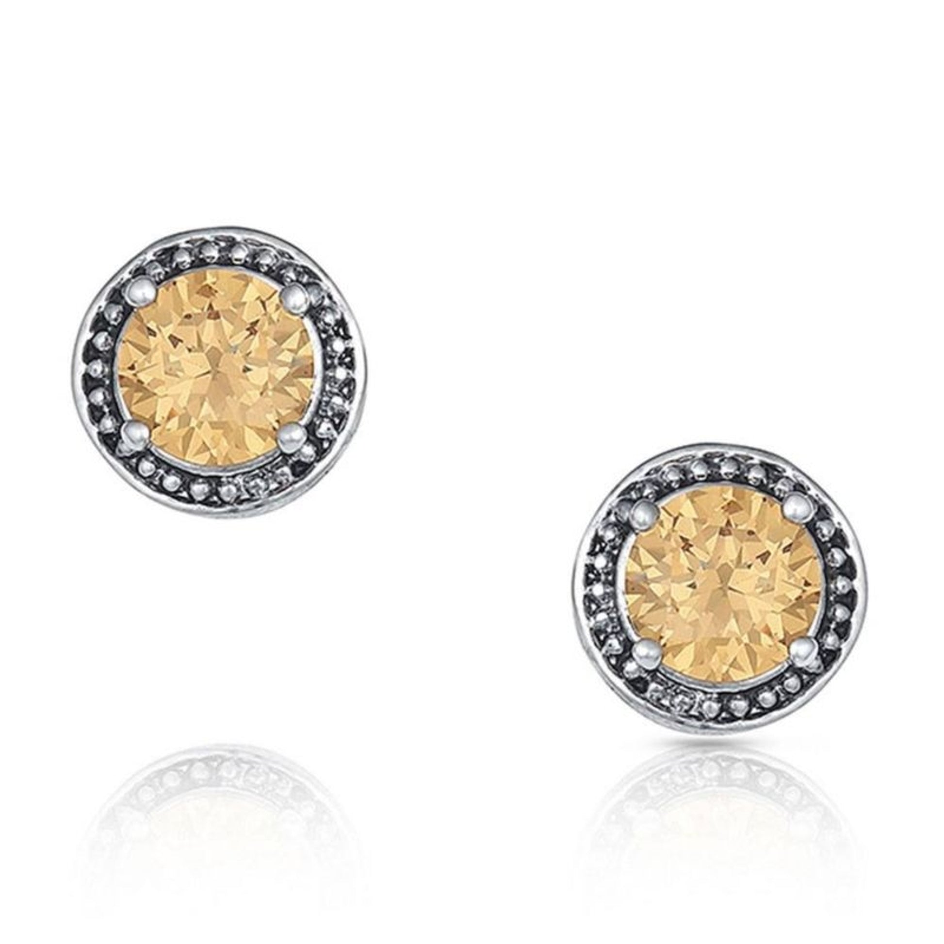 Montana Silversmiths Topaz Starlight Stud Earrings