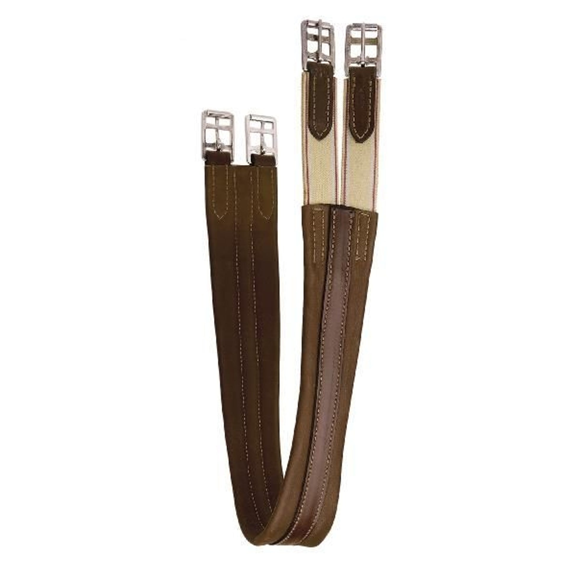 Tory Contour English Girth with Elastic 36 Oakbark