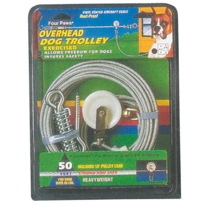 Heavyweight Trolley Dog Exerciser 100 Ft Silver