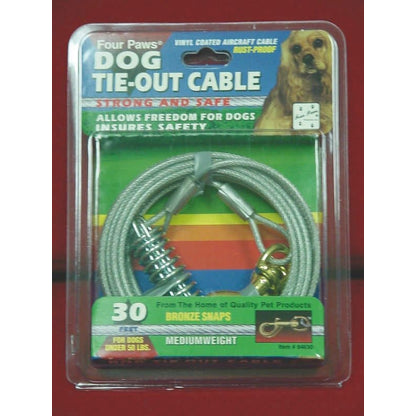 Medium Weight Tie Out Cable For Dogs 10 Ft Red