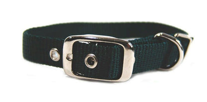 Single Nylon Dog Collar 2x0.25x0.25 Black