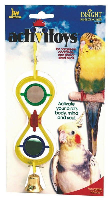 Hour Glass Toy For Birds 0.5x4.25x1 Multi