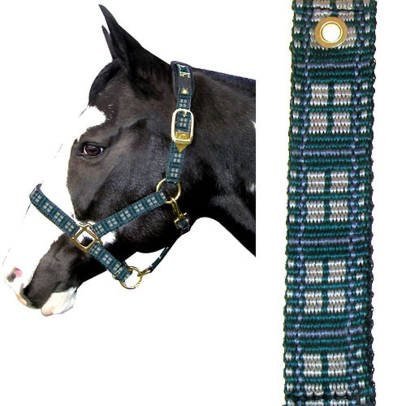 Plaid Nylon Padded Halter