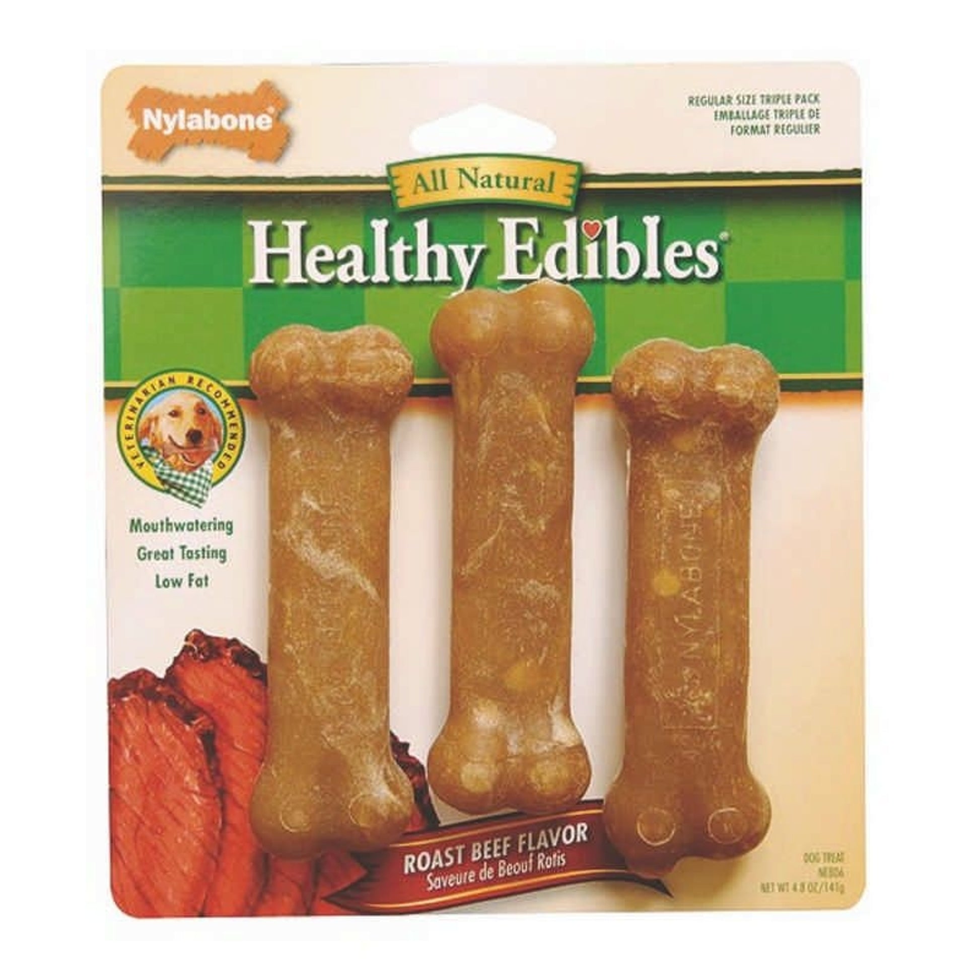 Nylabone Roast Beef Bone with Vitamins