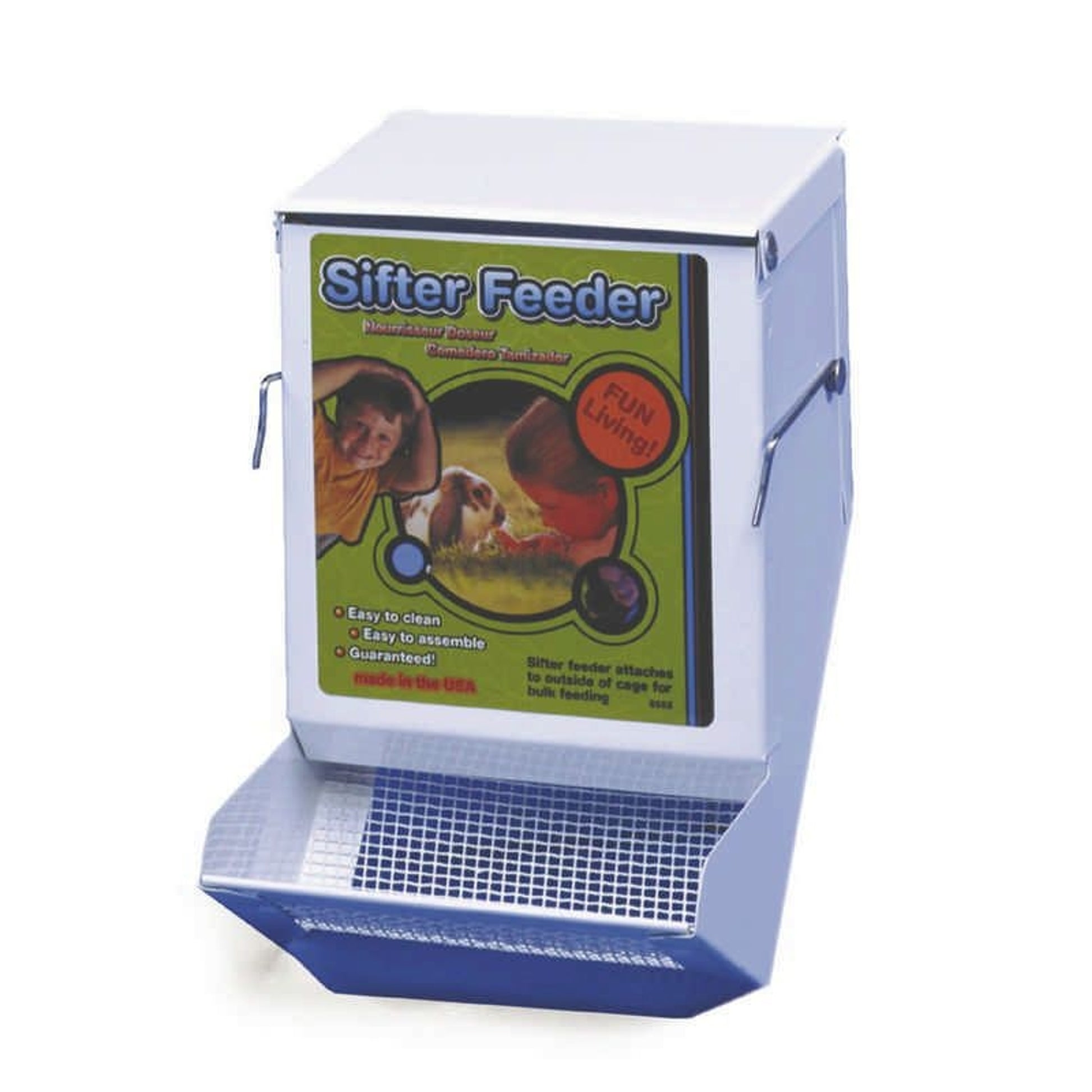 Sifter Feeder With Lid For Small Animals 5 White