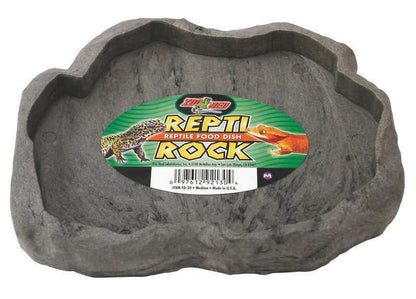 Repti Food Dish For Reptiles 5x5.5x3/4 Natural