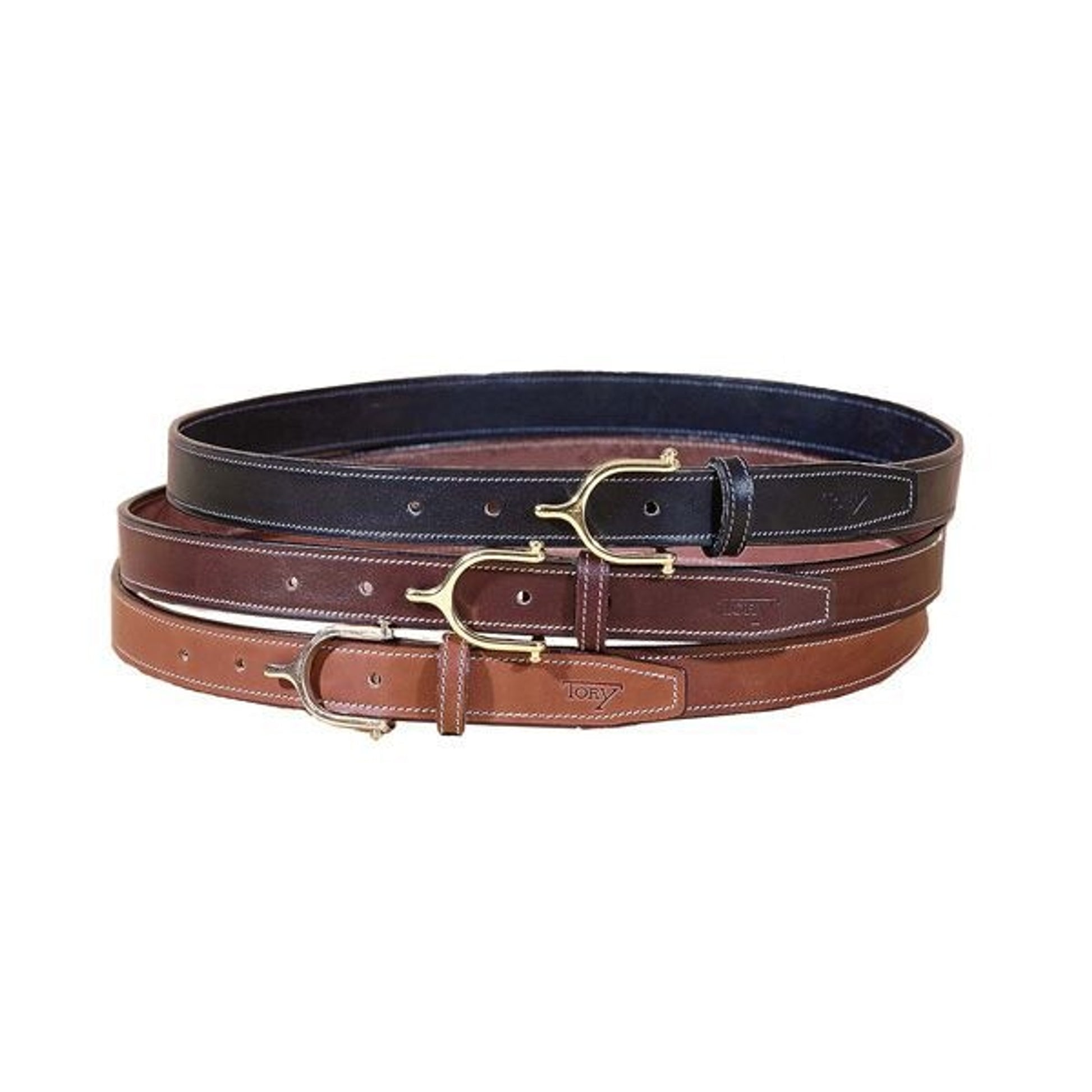 Tory Leather English Spur Buckle Belt