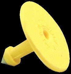 Allflex Male Ear Tag Button Blank 25 SM Yellow
