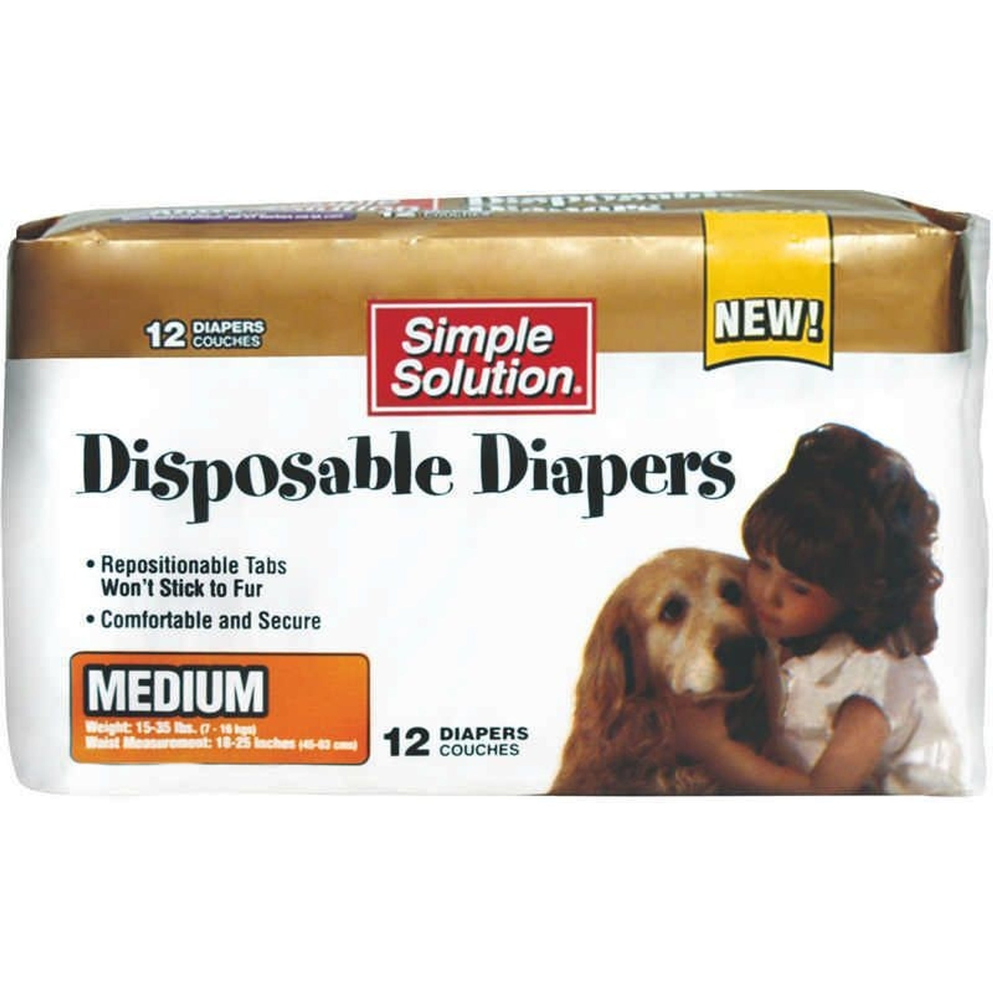 Simple Solution Disposable Dog Diaper 12pk