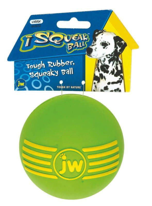 JW Pet iSqueak Rubber Squeaky Ball Dog Toy