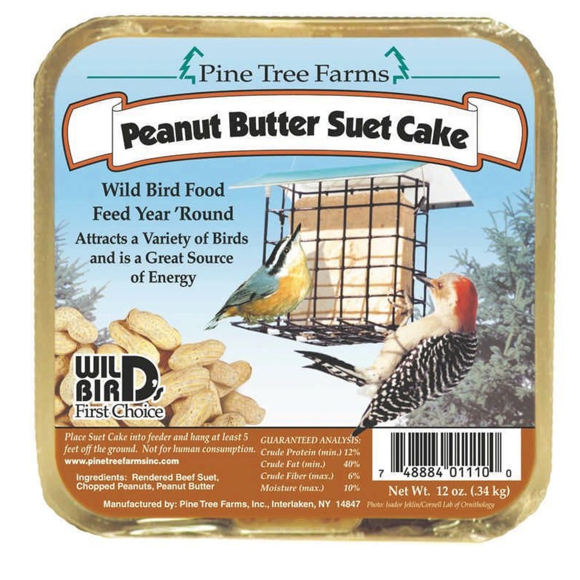 Peanut Butter Suet Cake 12oz Peanut Butter