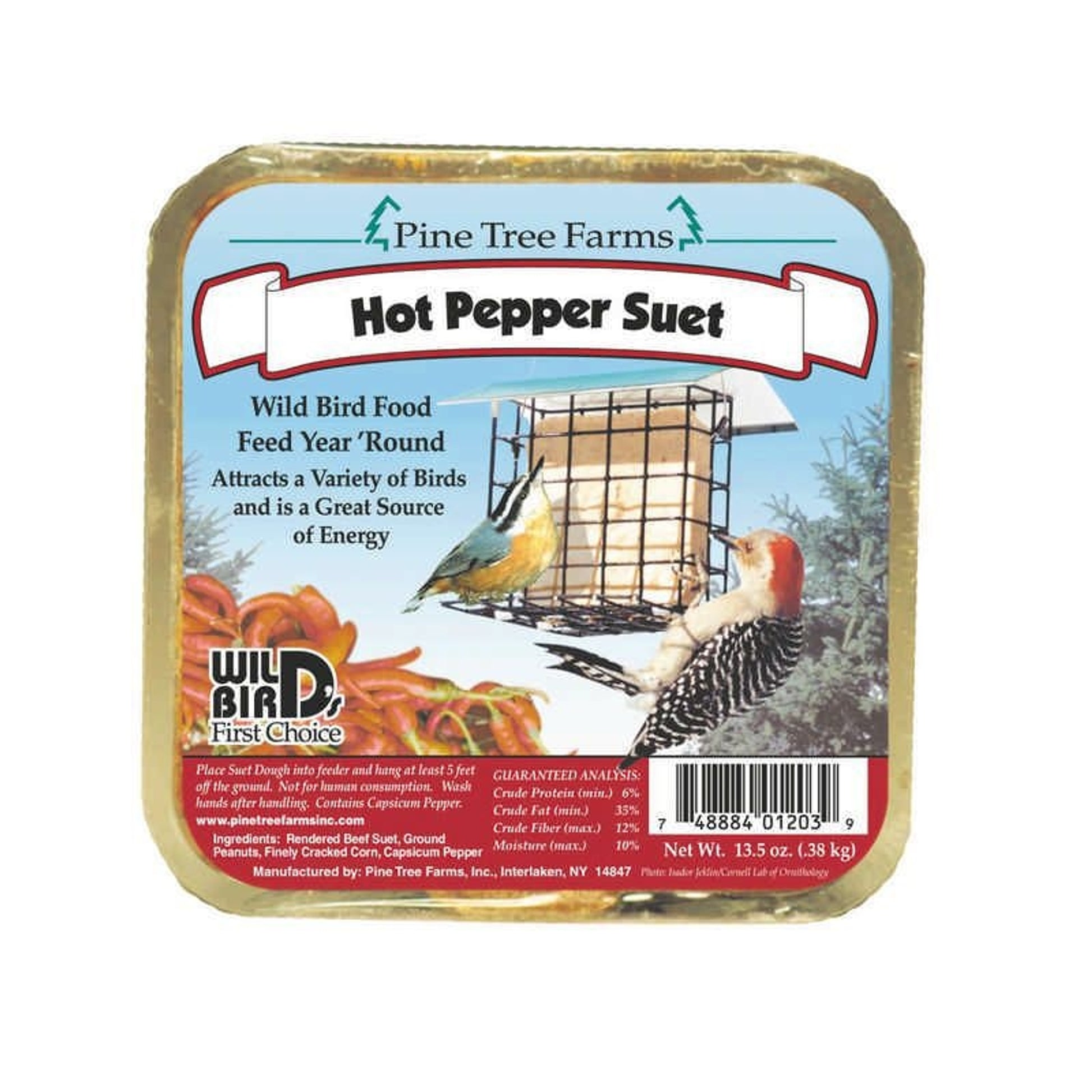 Hot Pepper Wild Bird Suet Cake 12oz Hot Pepper