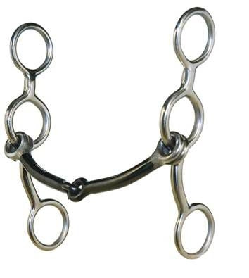 Metalab Jr Cow Horse Smooth Snaffle Gag Bit 5.5