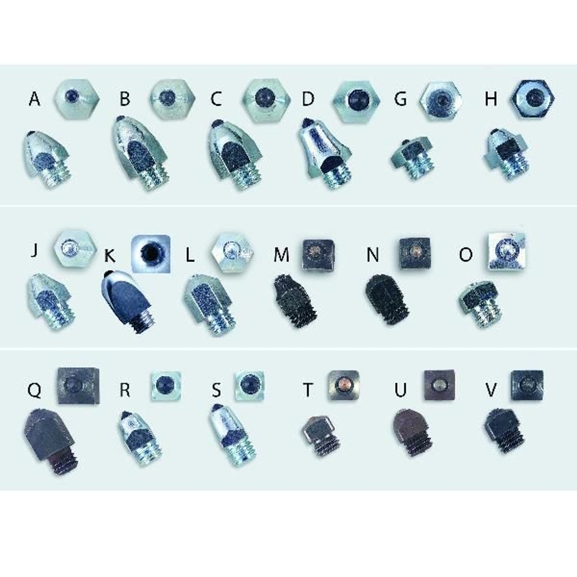 Nunn Finer Small Hexagonal Bullet Studs - 10pk
