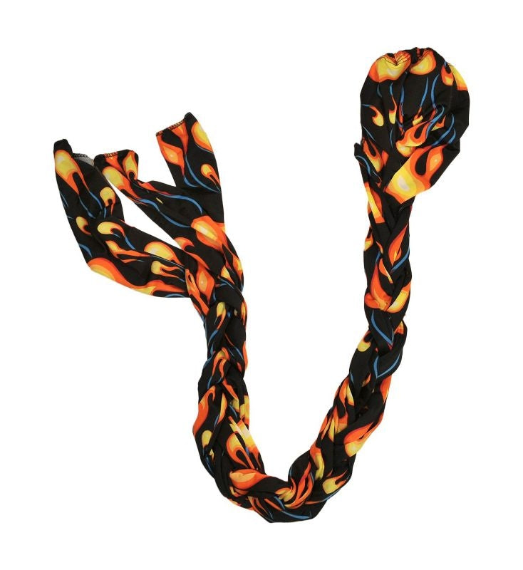 Gatsby Printed Lycra Braid n Tail Bag Flames