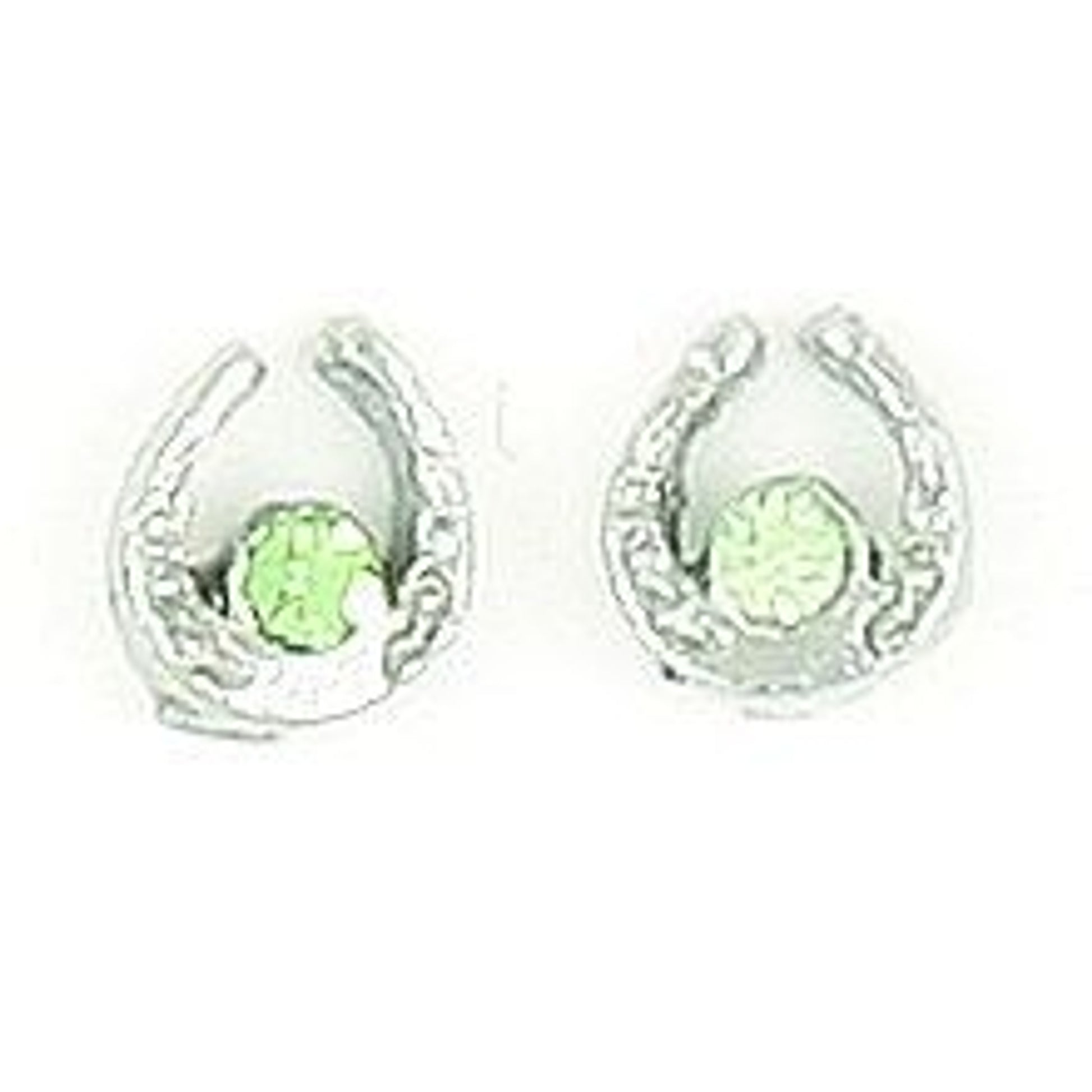 Finishing Touch Hrsshoe Birthstone Earrings Jan