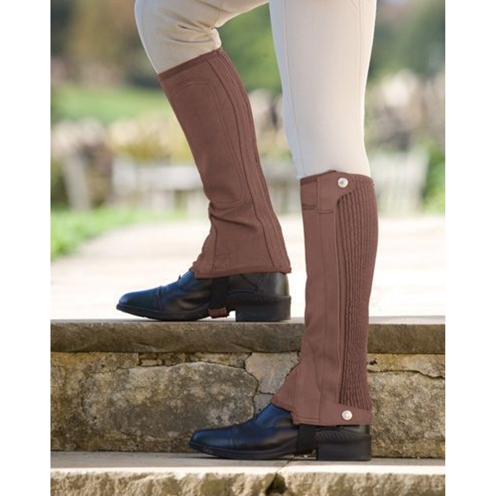 Kids Plain Half Chaps Large Black