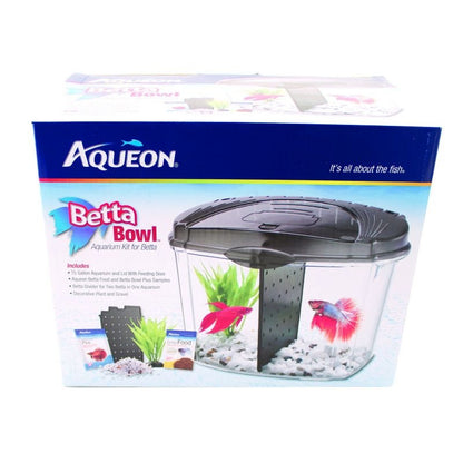AQUEON 1/2 Gallon Betta Bowl Starter KitW/Divider