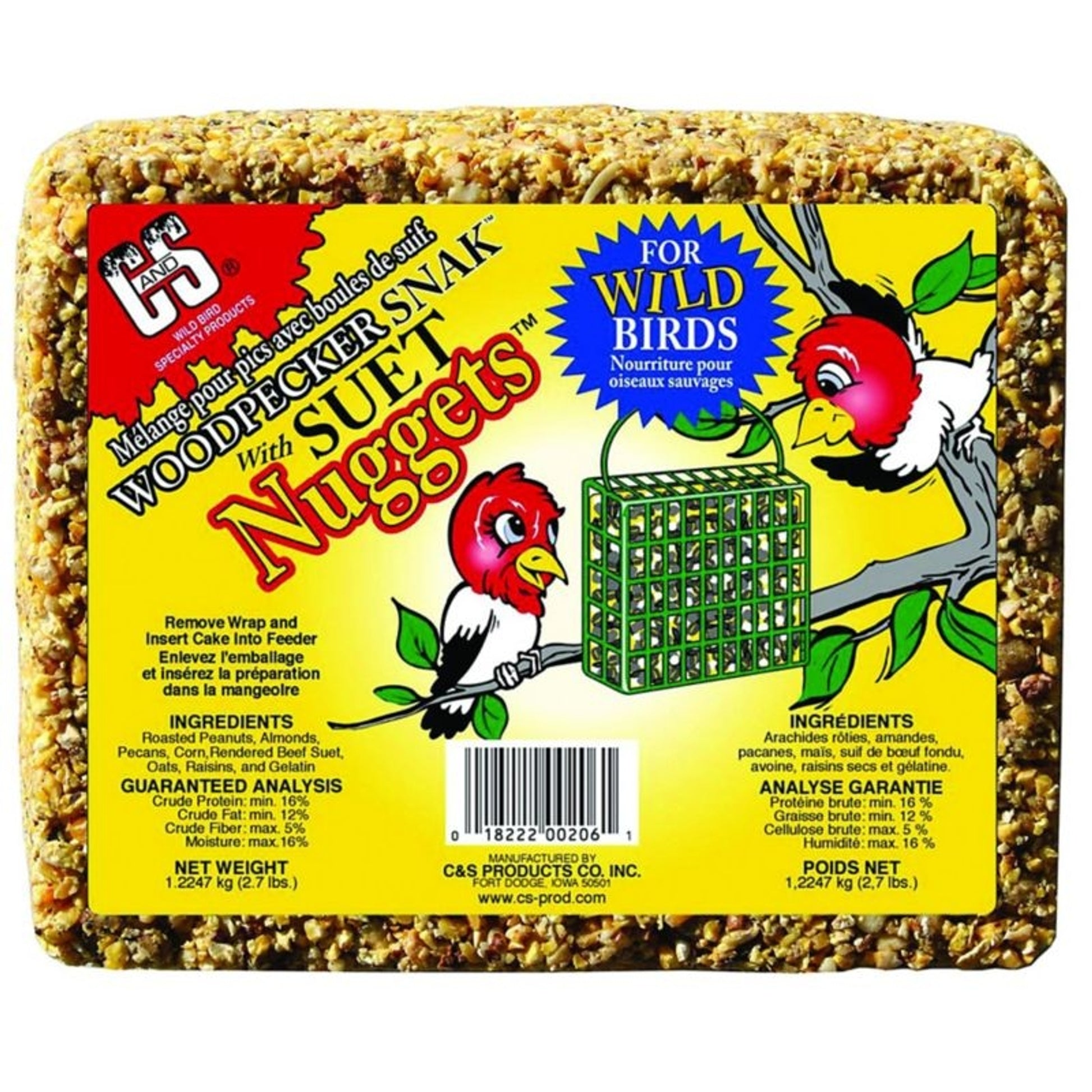 Cands Woodpecker Snak with Suet Nuggets 2.4 Pound